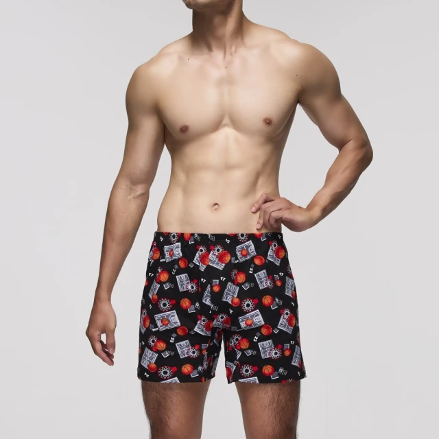 【Mr. DADADO】籃場高手 M-3L印花四角男內褲 天然絲光棉-吸濕排汗-GHQ418BL(黑) 價格比較,價格查詢,歷史價格詳細信息