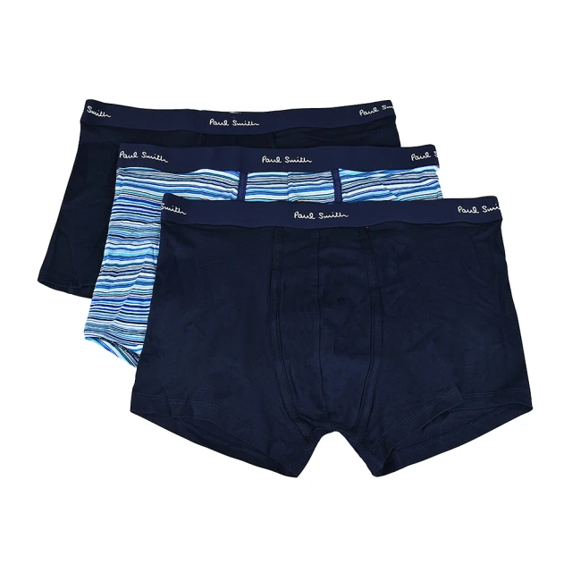 【Paul Smith】PAUL SMITH LOGO低腰棉質混紡條紋平角內褲三件裝(男款/多色) 歷史價格詳細信息