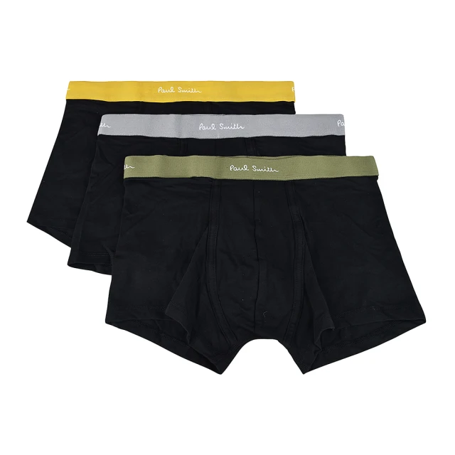 【Paul Smith】PAUL SMITH LOGO低腰棉質混紡條紋平角內褲三件裝(男款/多色) 歷史價格詳細信息