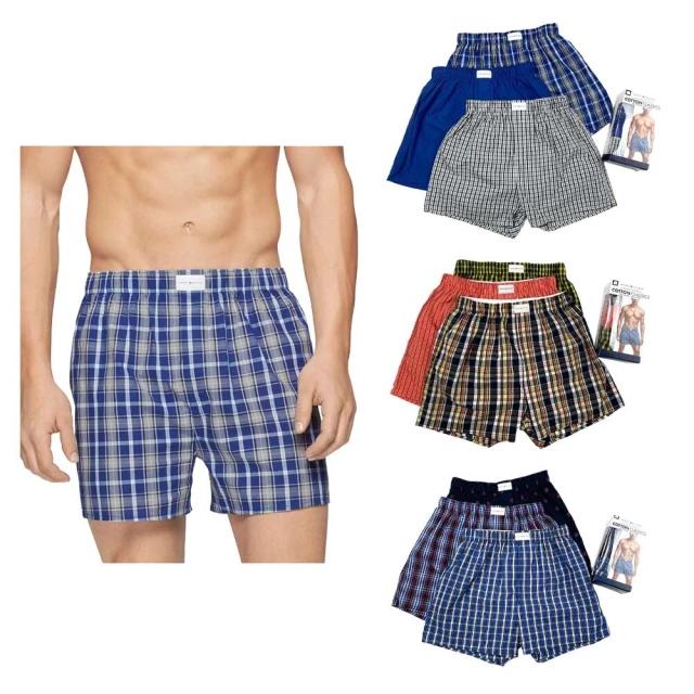【Tommy】Tommy Hilfiger 男內褲 四角男內褲 純棉 中低腰 超值3件盒組／紅+藍+灰-三色 歷史價格詳細信息