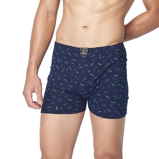 【LIUKOO 煙斗】絲光棉雅痞開門襟平口褲-丈青(平口褲/居家褲/開門襟/男內褲) 歷史價格詳細信息