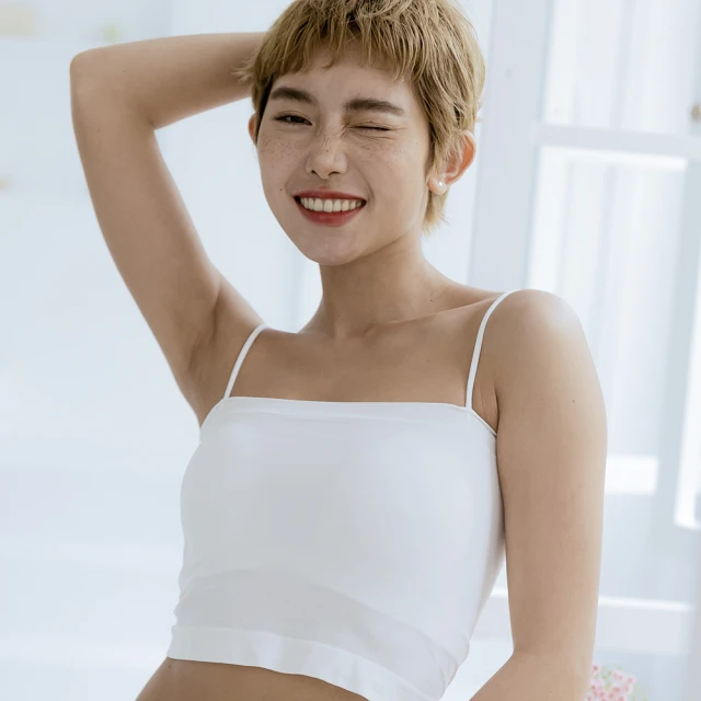 自帶胸墊 細肩帶U領高彈透氣小吊帶羅紋針織背心女夏  內搭高級感 歷史價格詳細信息