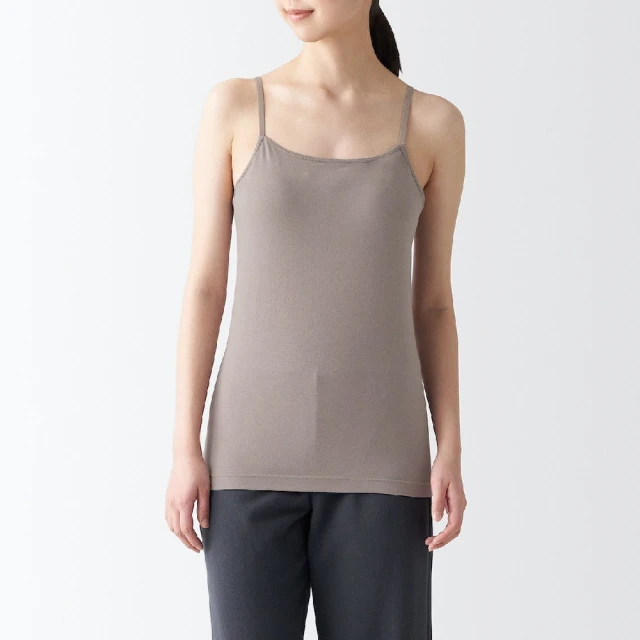 女棉混可水洗螺紋V領短版背心【MUJI 無印良品】 歷史價格詳細信息