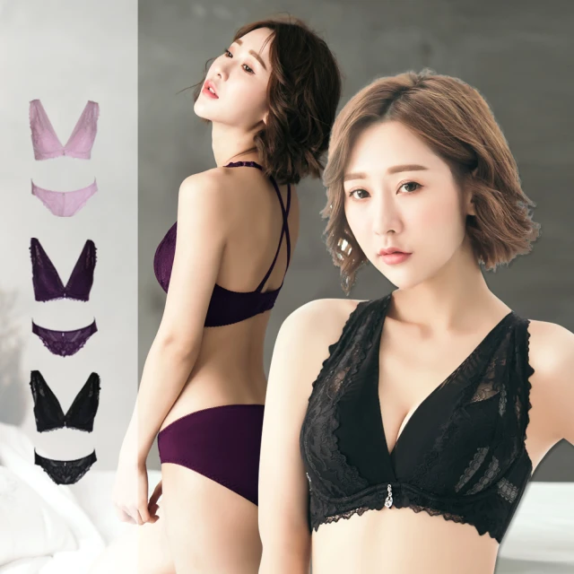 【Daima 黛瑪】軟鋼圈A-D/美波超爆乳美背蕾絲內衣/深V/集中/包覆/防副乳/機能內衣(黑色) 歷史價格詳細信息