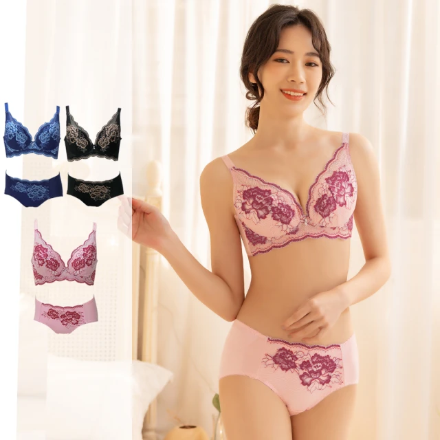 【尚芭蒂】3套組 軟鋼圈內衣C/中國風刺繡牡丹深V集中包覆機能蕾絲成套內衣組/性感/調整型 價格比較,價格查詢,歷史價格詳細信息