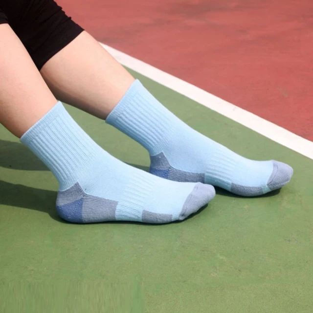 撞色中筒圓頭瑜伽襪子防滑專業女長襪普拉提運動健身襪女新款 歷史價格詳細信息