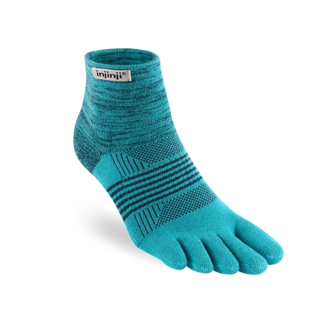 【injinji】女 Trail 野跑避震吸排五趾短襪(藍綠色) - WAA3853 | 厚底防震 運動員推薦 五趾襪 歷史價格詳細信息