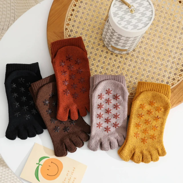 小腿五指襪女秋冬長筒分腳趾分指襪運動瑜伽健身五趾瘦腿長筒襪子 歷史價格詳細信息