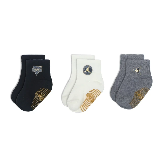 【NIKE 耐吉】短襪 Jordan Icon Patches 兒童款 藍 綠 灰 襪底防滑 小朋友 休閒襪 襪子(JD2413042TD-002) 歷史價格詳細信息
