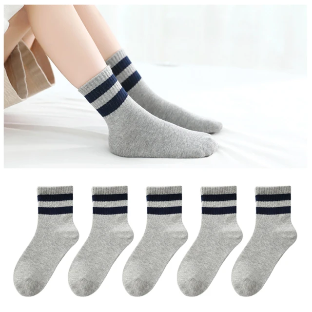 兒童襪子男童襪女童襪短襪學生襪棉襪1/2襪5雙組2條紋款20-24cm 35-1023【小品館】 歷史價格詳細信息