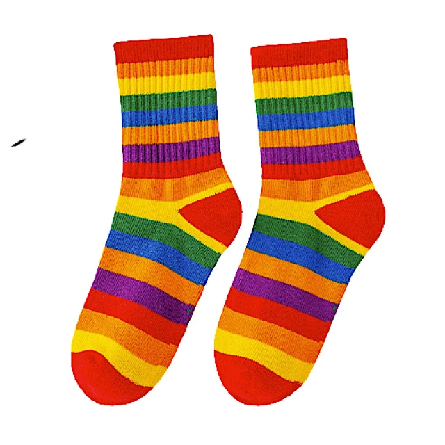 【89 zone】日系全棉字母條紋 女襪 運動襪 長筒襪 過膝襪  1 雙(黑/白/灰) 歷史價格詳細信息