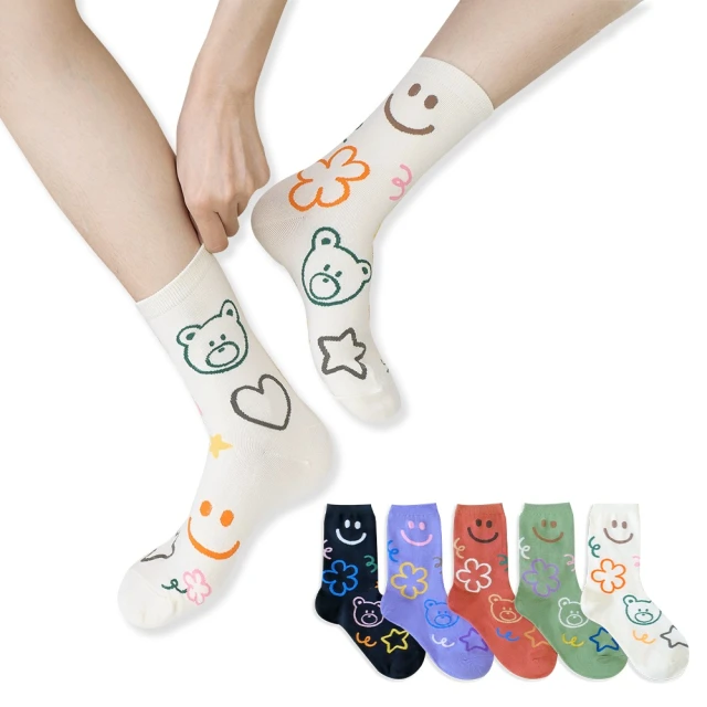 韓國襪子 塗鴉中筒襪 男襪 歷史價格詳細信息