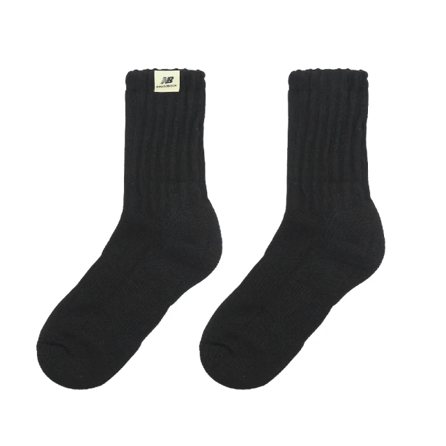 【NEW BALANCE】襪子 Crew Socks 黑 長襪 黑襪 休閒 穿搭 單雙入 毛巾布 坑條長襪 NB(LAS40111WT) 歷史價格詳細信息