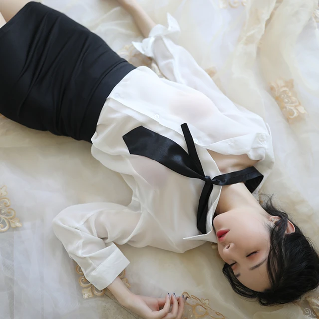 女秘書 角色扮演OL性感秘書裝 透膚上衣短裙性感COSPLAY服裝表演服[台灣現貨] 歷史價格詳細信息