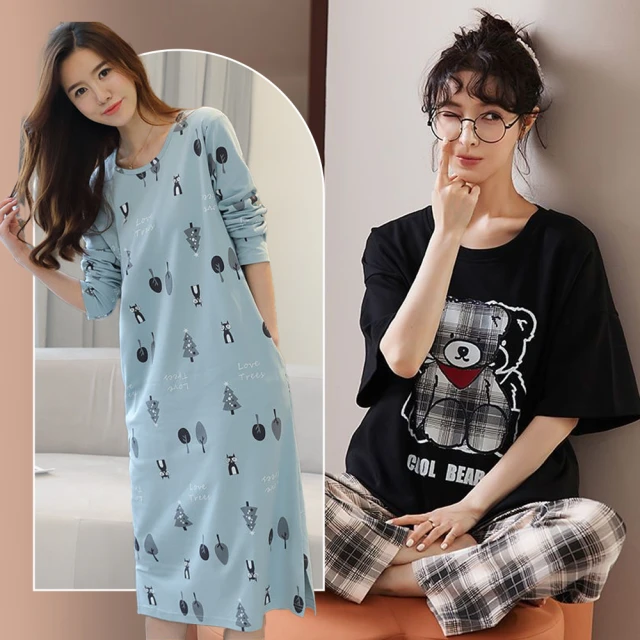 長袖居家睡衣 氣質少女 一件式睡衣 休閒居家服(F號) AngelHoney天使霓裳 歷史價格詳細信息