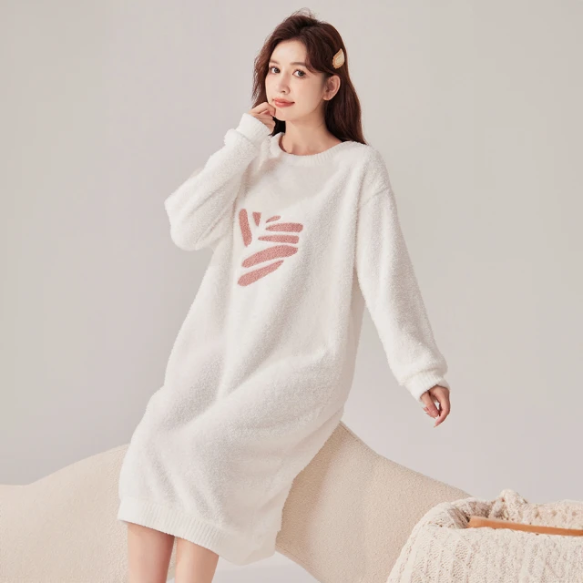 【藍尼居家】★寬寬鬆鬆舒舒服服連身睡衣裙(經典款/長袖睡衣/女睡衣居家服/棉質睡衣/睡裙) 歷史價格詳細信息