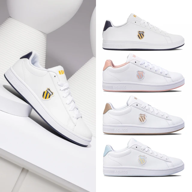K-SWISS Court Shield時尚運動鞋-男-白/藍 歷史價格詳細信息
