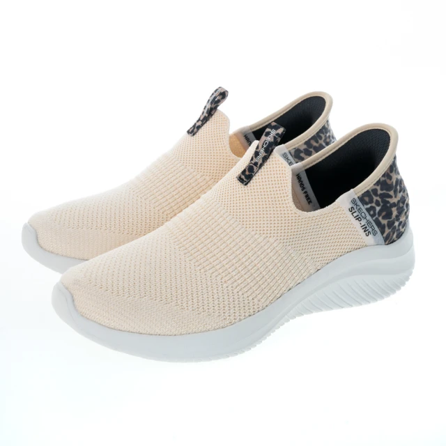 Skechers Ultra Flex 3.0 [149712LPD] 女 健走鞋 休閒 瞬穿舒適科技 緩震 豹紋 米白 歷史價格詳細信息
