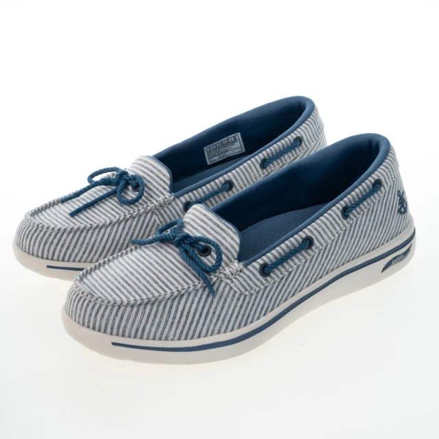 Skechers Arch Fit Uplift 藍 灰白 條紋 帆船鞋 休閒鞋 女鞋 零碼福利品 【ACS】 歷史價格詳細信息