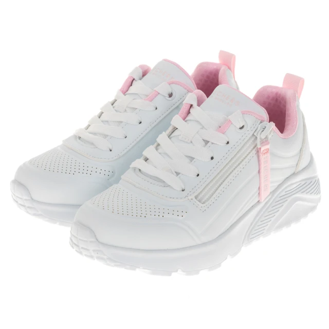 SKECHERS UNO系列 皮面 魔鬼氈 運動鞋 中大童 全白 NO.R5987 歷史價格詳細信息