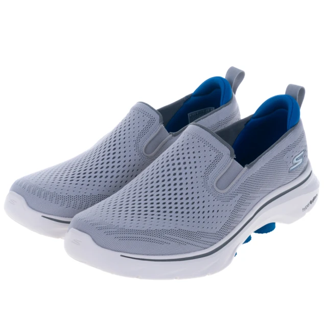 Skechers Go Walk 7 [216637GYBL] 男 健走鞋 步行 休閒 瞬穿舒適科技 透氣 緩震 灰藍 歷史價格詳細信息