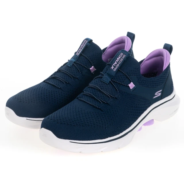 Skechers Go Walk 7 [125225NVLV] 女 健走鞋 運動 休閒 步行 避震 透氣 舒適 深藍 紫 歷史價格詳細信息