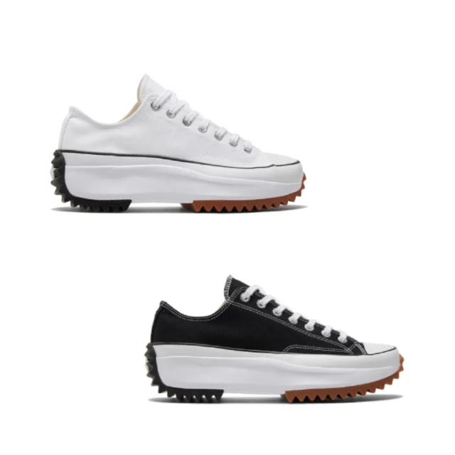 CONVERSE 帆布鞋 Run Star Hike 男女鞋 低筒 潮流 鋸齒鞋 厚底 星星 情侶 白 黑 168817C 歷史價格詳細信息