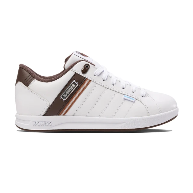 K-SWISS 男生 白色 咖啡色 皮革 舒適 防水 運動 休閒鞋 08389103 歷史價格詳細信息