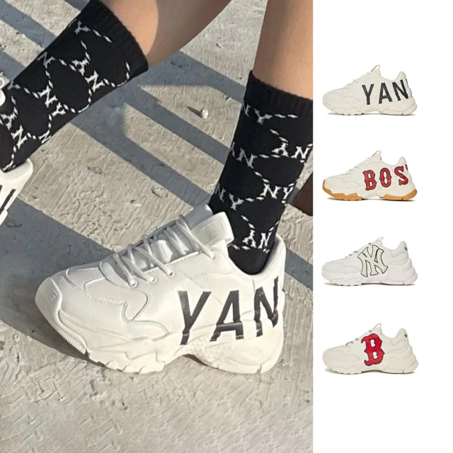 [鞋多多]MLB Chunky Liner Classic MLB 紐約洋基隊 藍白 復古老花 防滑耐磨中邦板鞋男女同款 歷史價格詳細信息