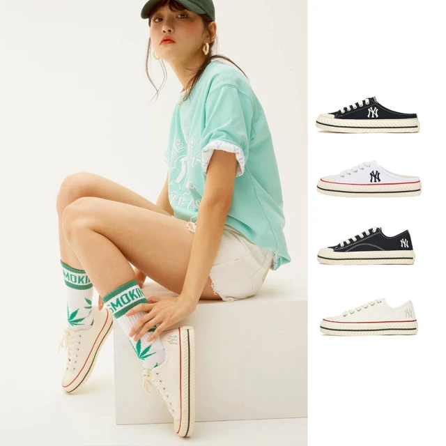 [鞋多多]MLB Chunky Liner Classic MLB 紐約洋基隊 藍白 復古老花 防滑耐磨中邦板鞋男女同款 歷史價格詳細信息