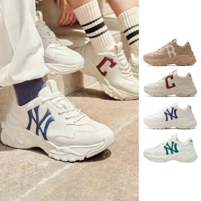 [鞋多多]MLB Chunky Liner Classic MLB 紐約洋基隊 藍白 復古老花 防滑耐磨中邦板鞋男女同款 歷史價格詳細信息