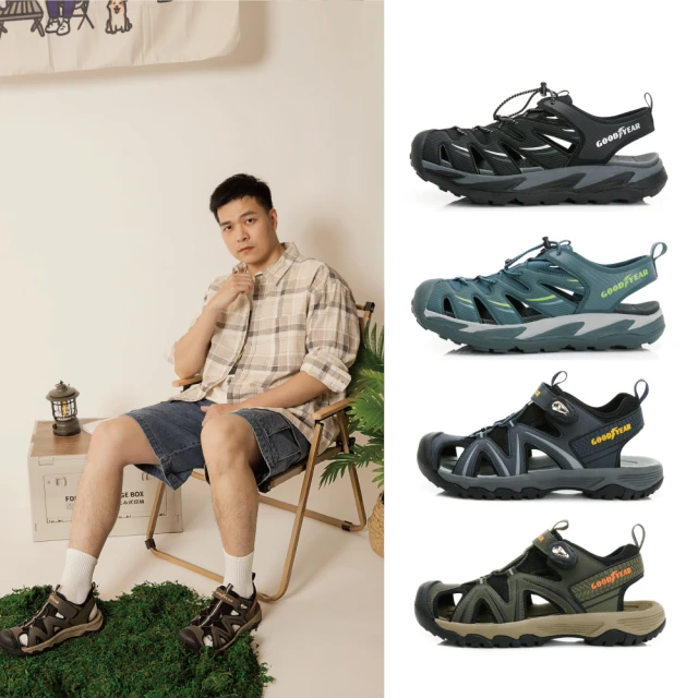 【GOODYEAR 固特異】護趾束扣運動涼鞋/童 舒適 安全 快速穿脫 黑(閃耀星光GAKS38910) 歷史價格詳細信息