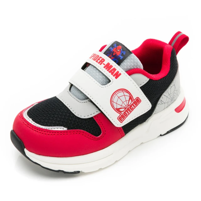 【Marvel 漫威】童鞋 迪士尼 蜘蛛人 輕量旋轉扣電燈運動鞋/透氣 抗菌 防臭 紅黑(MNKX45162) 歷史價格詳細信息