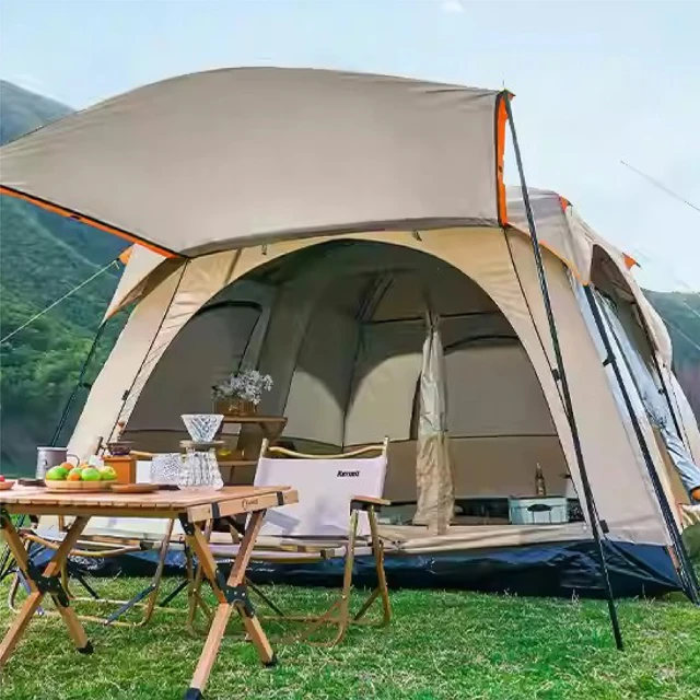 大帳篷兩房一廳戶外防雨防曬帳篷 二室一廳露營多人露營烤肉別墅帳蒙古包（大款8-12人） 歷史價格詳細信息