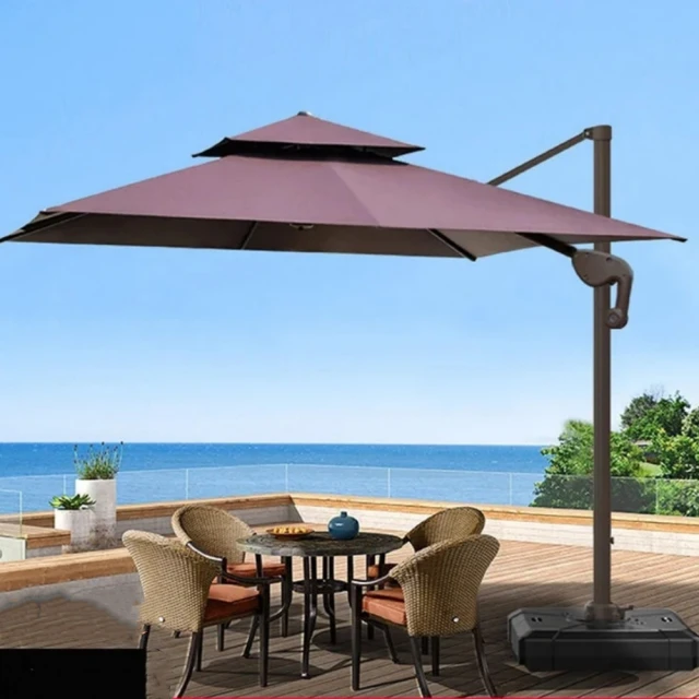 庭院遮陽太陽傘戶外遮陽遮雨方形擺攤大傘 單邊立柱鋁合金遮陽傘 歷史價格詳細信息