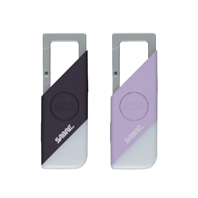 SABRE 2合1高分貝SOS隨身警報器+LED手電筒 (黑色/紫色) 歷史價格詳細信息