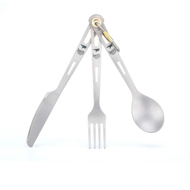 【Keith】鎧斯純鈦刀叉湯匙攜帶式環保餐具組 / Ti5310(戶外居家無毒鈦鈦金屬刀子餐叉子湯勺匙三件組) 歷史價格詳細信息