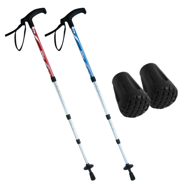 Yenzch 健走/行走杖/收納款四節 7075航太級/T柄(二色可選 2入) RM-10624《贈送腳墊》 歷史價格詳細信息