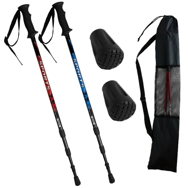 Yenzch 健走/行走杖/收納款四節 7075航太級/T柄(二色可選 2入) RM-10624《贈送腳墊》 歷史價格詳細信息