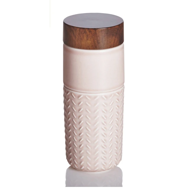 《乾唐軒活瓷》儒雅書生隨身杯 / 大 / 雙層 / 透明白貼花 / 仿木紋蓋 歷史價格詳細信息