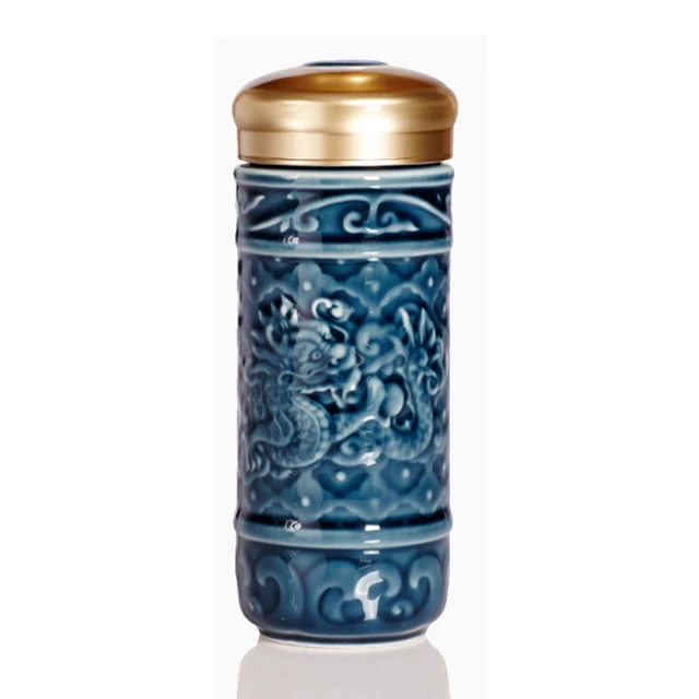 【乾唐軒】祥龍獻瑞雙層陶瓷隨身杯 350ml(4色) 歷史價格詳細信息