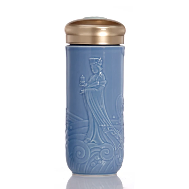 【乾唐軒】媽祖守護雙層陶瓷隨身杯 350ml(3色) 歷史價格詳細信息