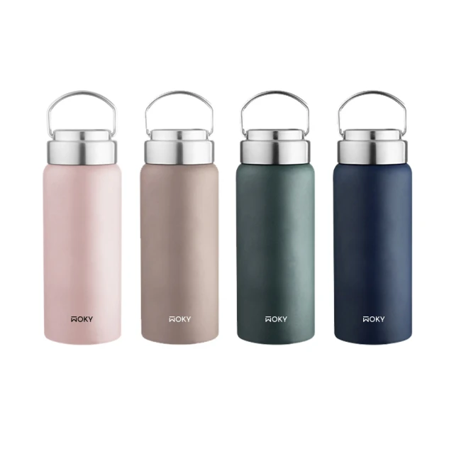 【WOKY 沃廚】提手輕芯鈦瓷易潔層保溫瓶800ml(3色可選) 歷史價格詳細信息