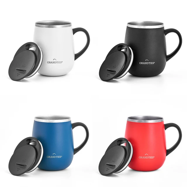 【GrandTies】滑蓋式460ML真空不鏽鋼保溫杯/馬克杯-保冷/保溫(深鈷藍-2入組) 歷史價格詳細信息