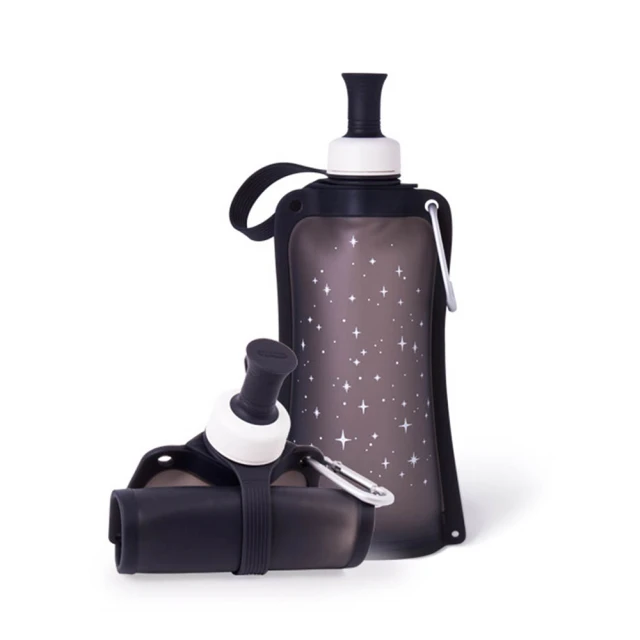 【韓國sillymann】100%時尚便攜捲式鉑金矽膠水瓶-550ml(星空紫) 歷史價格詳細信息