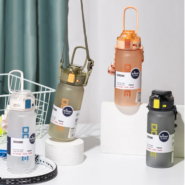 DODGE Tritan材質透明磨砂運動水壺 大容量彈蓋吸管水瓶 戶外防摔水杯 900ml 附背帶 現貨 蝦皮直送 歷史價格詳細信息