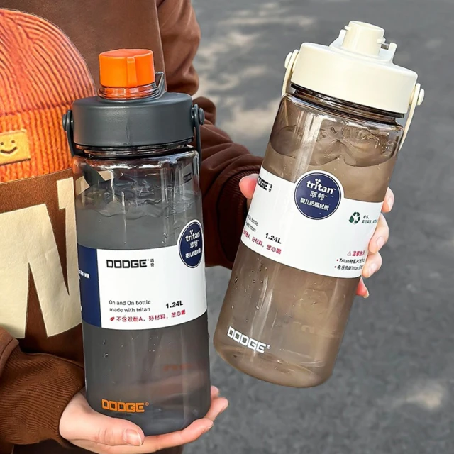 DODGE Tritan材質透明磨砂運動水壺 大容量彈蓋吸管水瓶 戶外防摔水杯 900ml 附背帶 現貨 蝦皮直送 歷史價格詳細信息