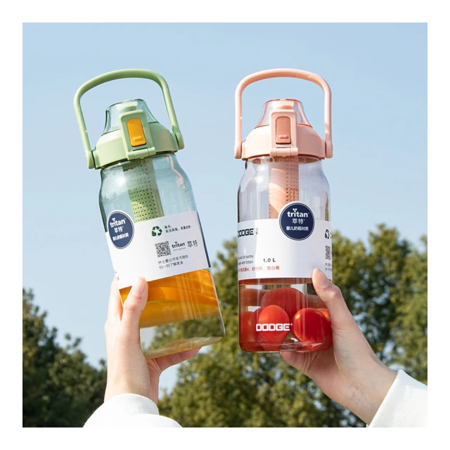 【Dodge 道奇】撞色拼接桌面吸管水杯 Tritan材質大容量水壺 高顏值奶茶杯 附獨立花茶球 900ml 歷史價格詳細信息