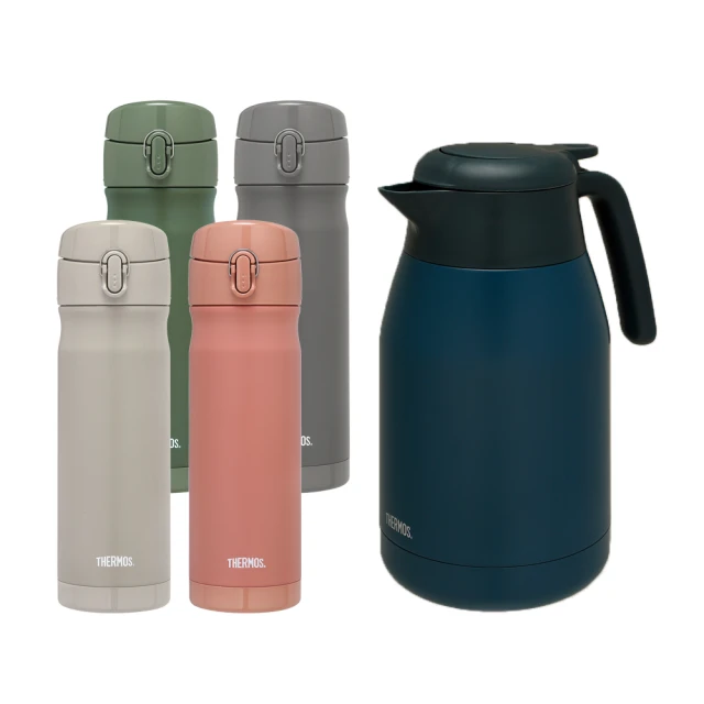 【THERMOS膳魔師】獨家專售_不鏽鋼彈蓋保溫杯500ml+大口徑真空食物燜燒罐500ml(JEWC-501+JBN-501)(保溫瓶) 歷史價格詳細信息