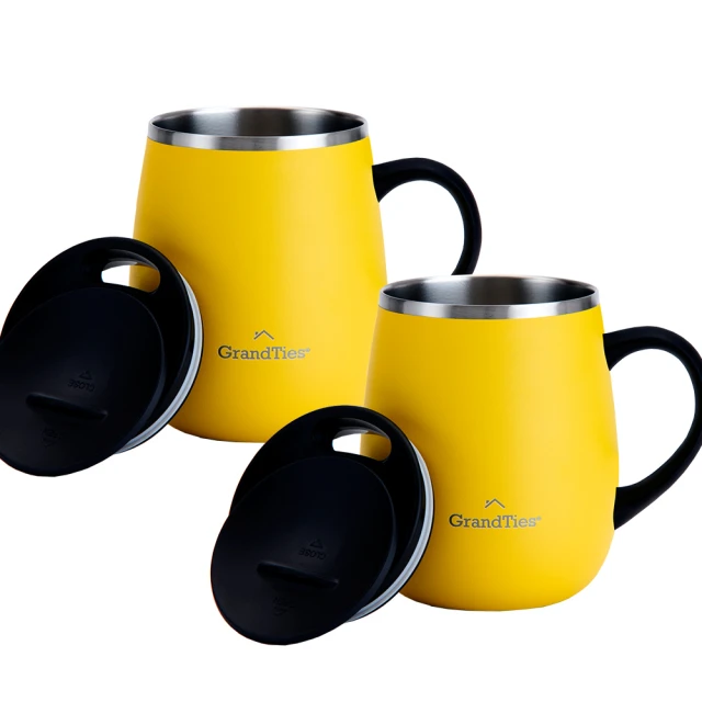 【GrandTies】滑蓋式460ML真空不鏽鋼保溫杯/馬克杯-保冷/保溫(深鈷藍-2入組) 歷史價格詳細信息